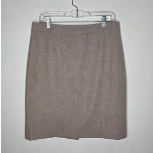 J Crew tan wool blend fully lined pencil skirt - 8 - career office siren